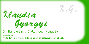 klaudia gyorgyi business card